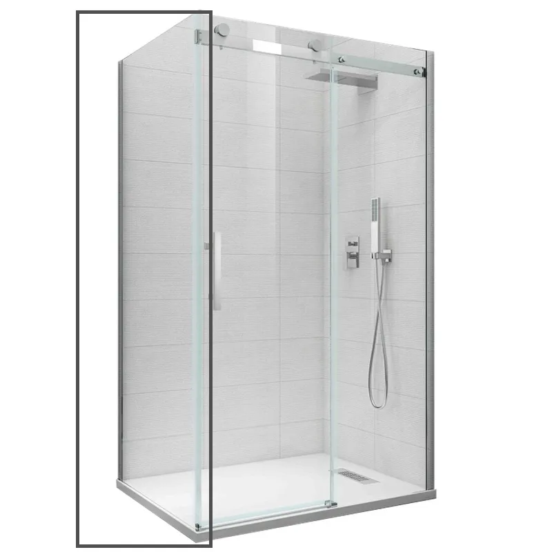 Бічна стінка до кабіни KOER SR SW01-90x200-TR-01 прозоре скло EASY CLEAN 8мм хром (KR5381)