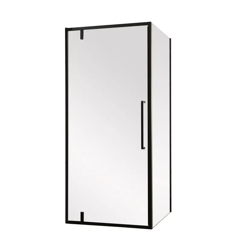 Душова кабіна без піддону MIXXUS PREMIUM BEVEL SC01-90x90x195-TR BLACK прозоре скло 6мм (MI6864)