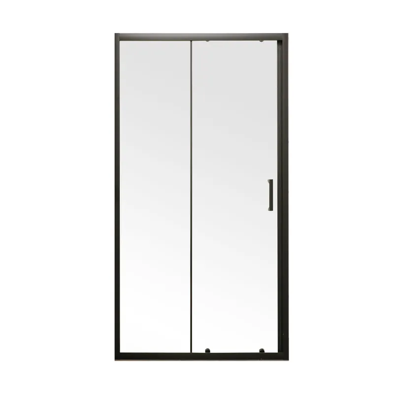 Двері у нішу розсувні MIXXUS PREMIUM DIVERSE SD01-100x185-TR BLACK прозоре скло 5мм (MI6876)