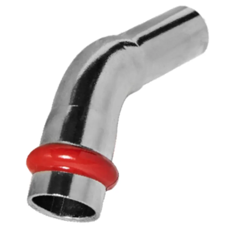 Коліно 45° однорозтрубне ВЗ KOER KQ.B28 PRESS-INOX AISI 304 28x28 (KR6428)