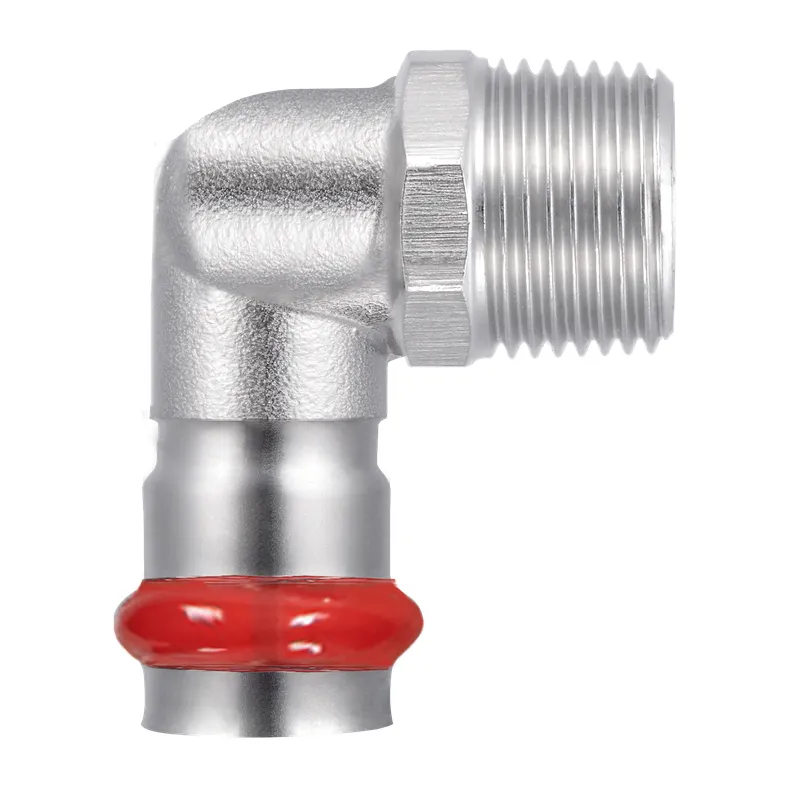 Коліно 90° ЗР KOER KQ.L3510M PRESS-INOX AISI 304 35x1" (KR6420)