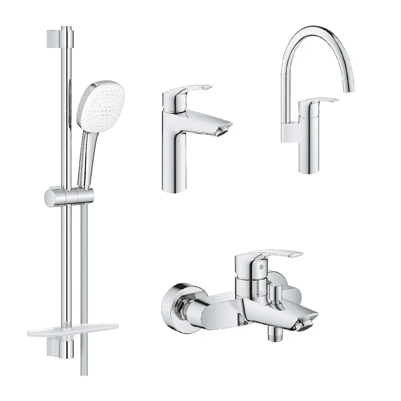 Набір змішувачів 4 в 1 для ванни та кухні Grohe Eurosmart (UA123248M3)