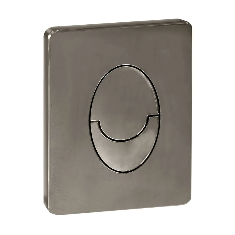 Панель змиву KOER KT-0606-07 157x198x3mm пластикова, кнопка закруглена (колір графіт) (KR5712)