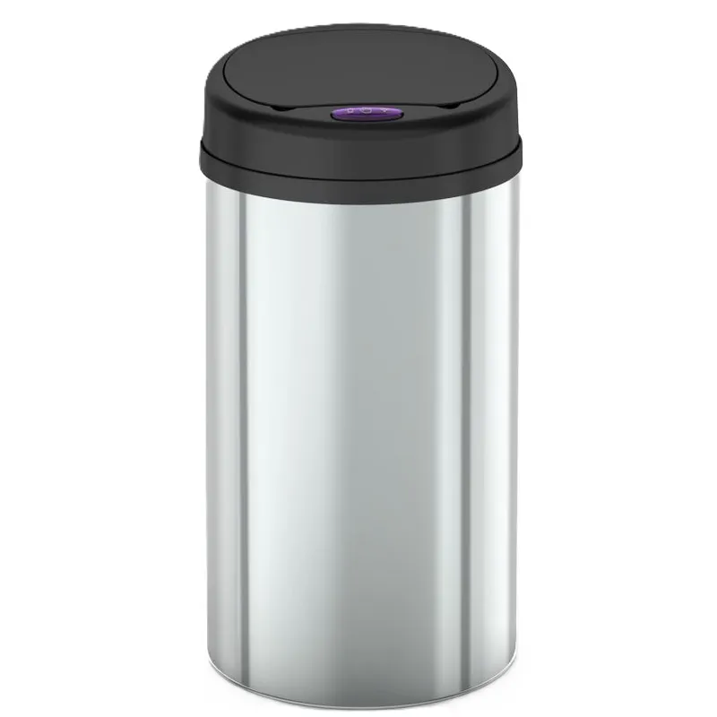 Відро для сміття сенсорне кругле MIXXUS PREMIUM ELLIPSE-TC0109 CHROME-BLACK 9 л (колір хром з чорним) (MI7083)