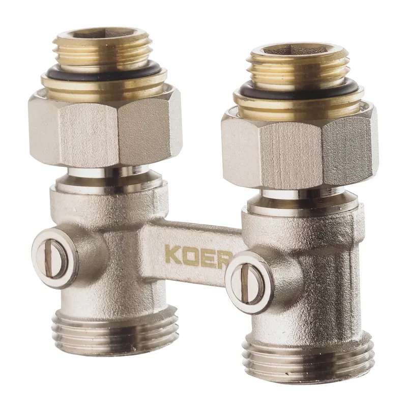 Вузол нижнього підключення радіатора прямий 3/4"x1/2" Koer KR.1133 (комплект) (KR3114)