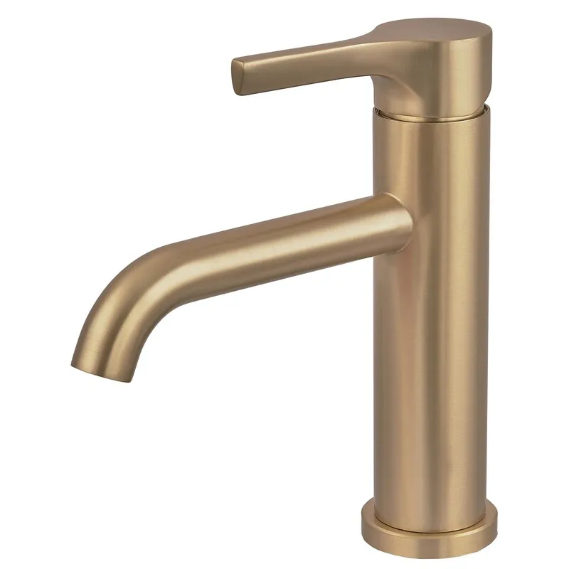 Змішувач для умивальника ZERIX REX-001-B BRUSHED GOLD з нерж. сталі (Колір матове золото) (ZX6116)